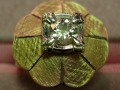 Added 1.00 ct. Princess Cut Diamond onto Client's Floral Motif Ring - Custom Design