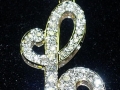 14K White Gold Diamond Initial "L" Pendant