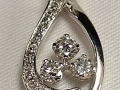 14K White Gold Diamond Pendant