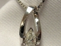 14K White Gold Marquise Diamond Pendant