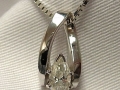 14K White Gold Marquise Diamond Pendant