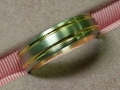 18K Two-Tone Wedding Band with Satin Finish