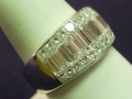 3 ct. TW 14K White Gold Baguette and Princess Cut Diamond Wedding Band Ring