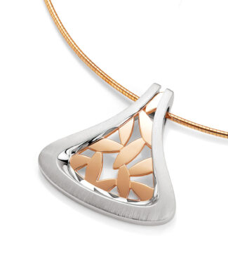 open lattice rose gold plate pendant