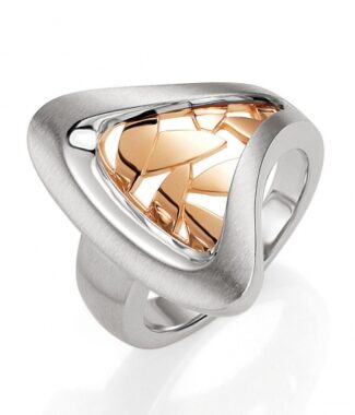 sterling silver rose gold plate lattice ring