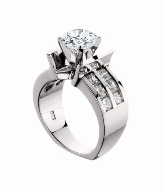14K Gold Diamond Princess Cut Channel set Ring or Remount