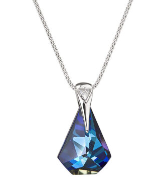 Pompe Blue Czech crystal Necklace by Preciosa