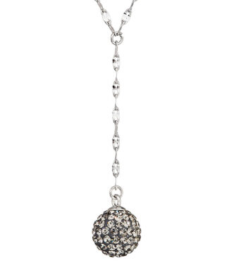 Adelaide Black Bead Czech Crystal Necklace