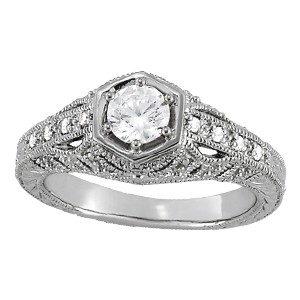 14K GOLD Round Antique Reproduction